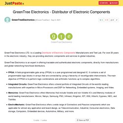 GreenTree Electronics - Distributor of Electronic Components