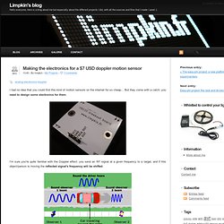Making the electronics for a $7 USD doppler motion sensor - Limpkin's blog