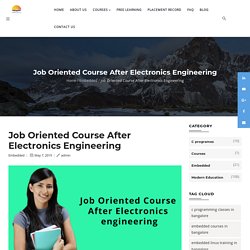 Job Oriented Course After Electronics Engineering