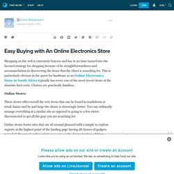 Easy Buying with An Online Electronics Store
