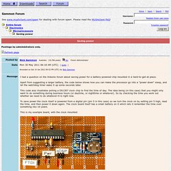 Gammon Forum : Electronics : Microprocessors : Saving power