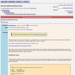 Electronics : Microprocessors : How to process incoming serial data without blocking