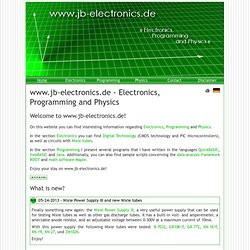www.jb-electronics.de - Electronics, Programming and Physics - www.jb-electronics.de