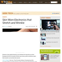 Skin Worn Electronics that Stretch and Wrinkle