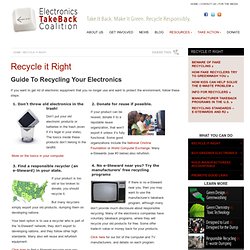 Recycle it Right – Electronics TakeBack Coalition