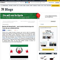 Bachar Al Assad trahi… par la boite électronique de l’une de ses collaboratrices