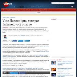 Vote électronique, vote par Internet, vote opaque
