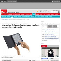 Les ventes de livres électroniques en pleine progression au Canada