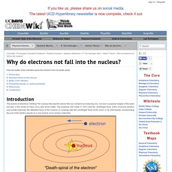 Why do electrons not fall into the nucleus?