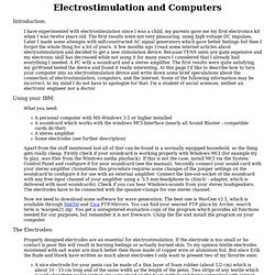 Electrostimulation and Computers