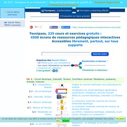 Panorama des cours pour se former par Internet. Electricit , Electrotechnique, Electronique.