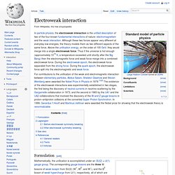 Electroweak interaction