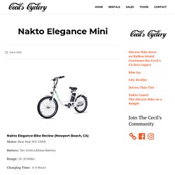 Best Nakto Elegance Mini Bike in Newport Beach CA - Features
