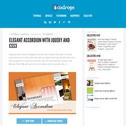 Elegant Accordion with jQuery and CSS3