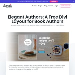 Elegant Authors: A Free Divi Layout for Book Authors