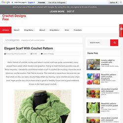 elegant scarf with crochet pattern - Crochet Designs Free