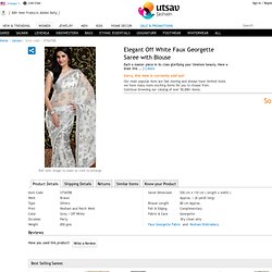 STS670B : Elegant Off White Faux Georgette Saree with Blouse