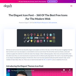 The Elegant Icon Font – 360 Of The Best Free Icons For The Modern Web
