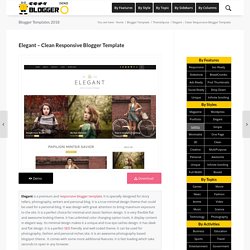 Elegant - Clean Responsive Blogger Template Free Downoad