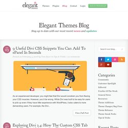 Elegant Themes Blog
