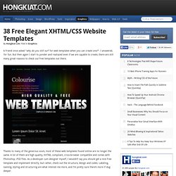38 Free Elegant XHTML/CSS Website Templates