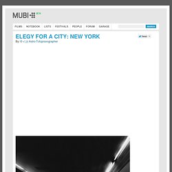 Elegy For a City: New York