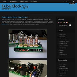 Elektronika.ba Warm Tube Clock v1