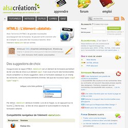 HTML5 : L'élément <datalist>