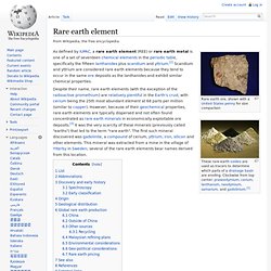 Rare earth element