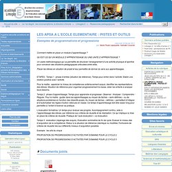 LES APSA A L'ECOLE ELEMENTAIRE : PISTES ET OUTILS - Direction des services départementaux de la Haute-Vienne