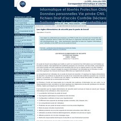 Les règles élémentaires de sécurité pour le poste de travail - Fil d’actualité du Service Informatique et libertés du CNRS