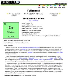 The Element Calcium