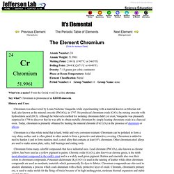 The Element Chromium