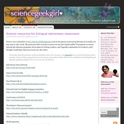 Science resources for bilingual elementary classrooms