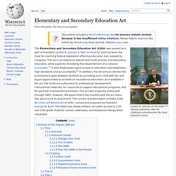Elementary and Secondary Education Act