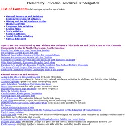 Elementary Education Resources: Kindergarten