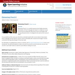 Elementary French I