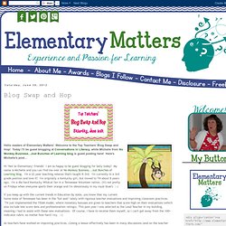 Elementary Matters: Blog Swap and Hop