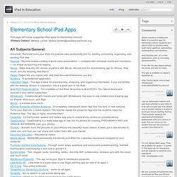 Elementary School iPad Apps