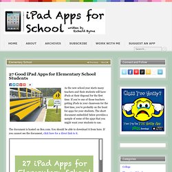 27 Good iPad Apps for Elementary School Students