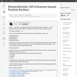 Topic: ElementEmitter (2D Influencer-based Particle Emitter)