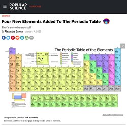 Four New Elements Added To The Periodic Table