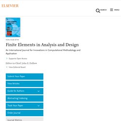 Finite Elements in Analysis and Design - Journal - Elsevier