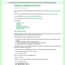 Elements and Element Trees