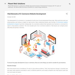 Vital Elements of E-Commerce Website Development