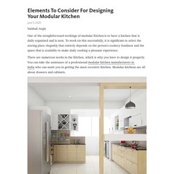 Think about design ideas before creating a modular kitchen