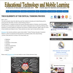 Educational Technology and Mobile Learning: The 8 Elements of The Critical Thinking Process