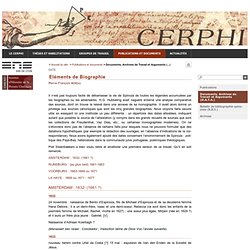 Eléments de Biographie - CERPHI