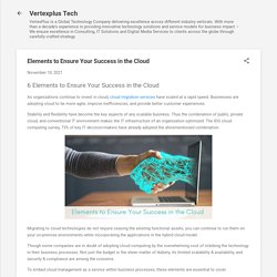 Elements to Ensure Your Success in the Cloud