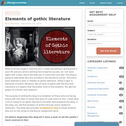 Elements of Gothic literature